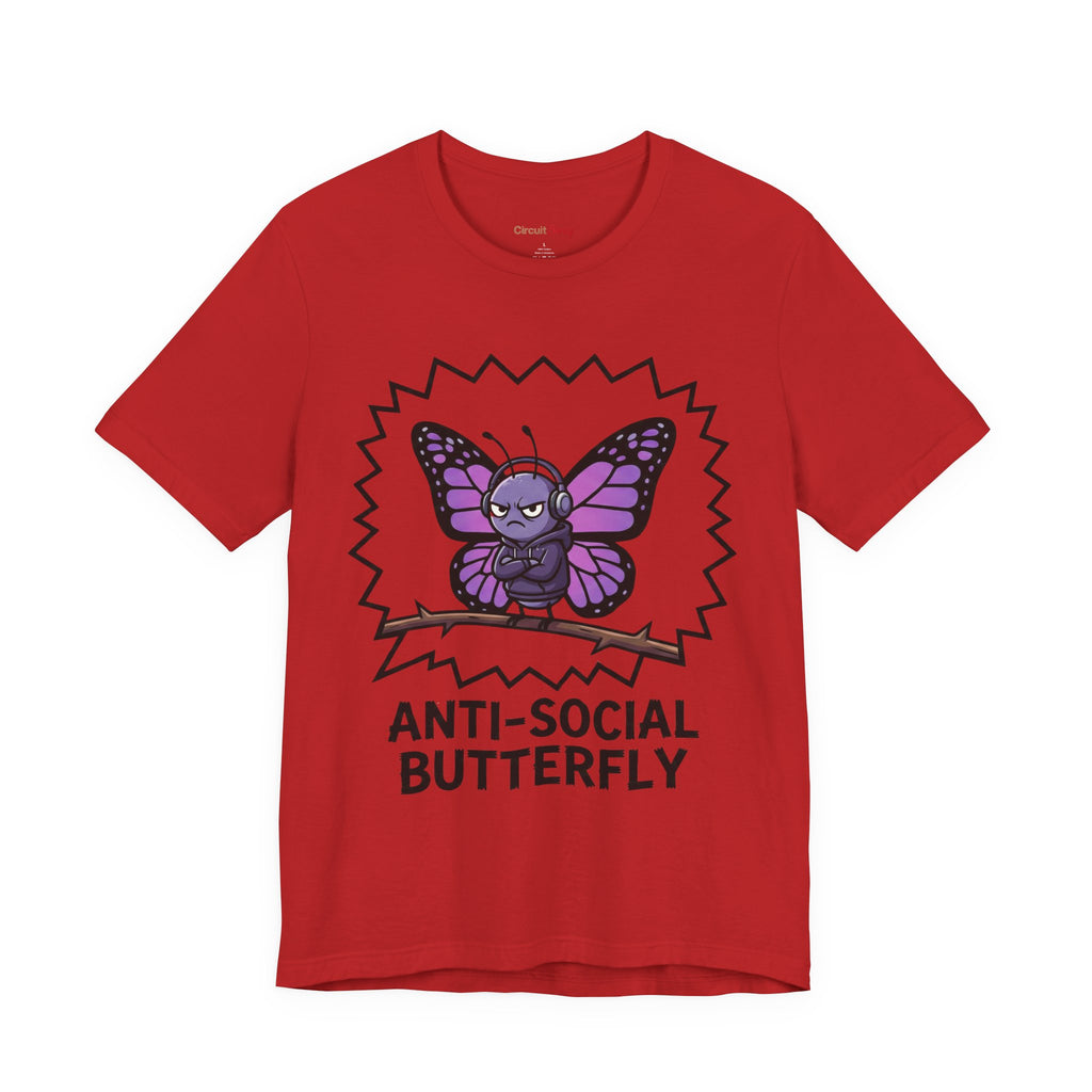 Anti-Social Butterfly T-Shirt | Funny Quote Tee