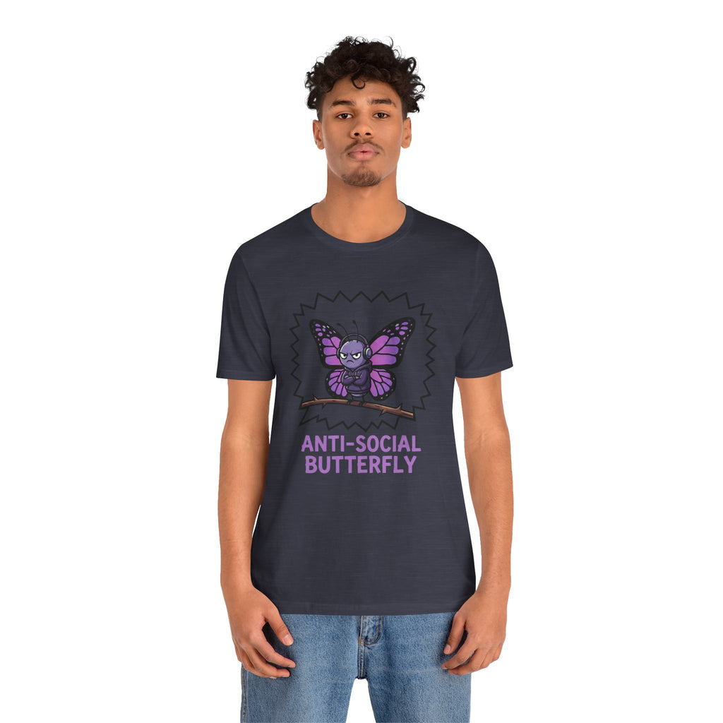 Anti-Social Butterfly T-Shirt | Funny Quote Tee