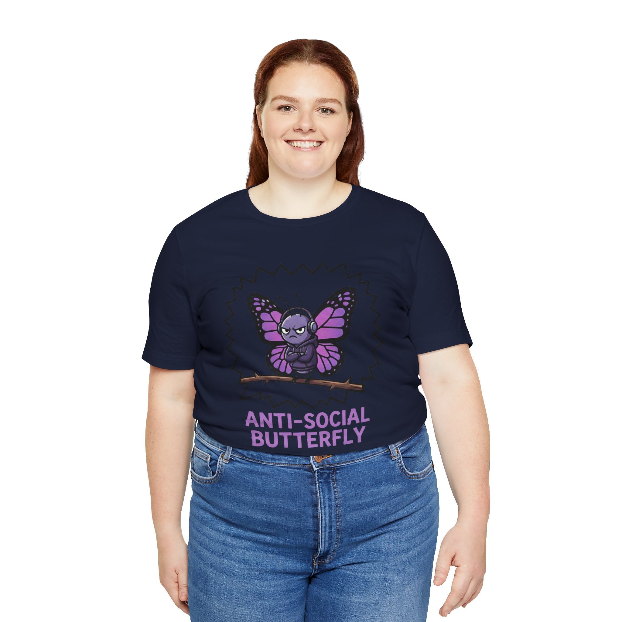Anti-Social Butterfly T-Shirt | Funny Quote Tee