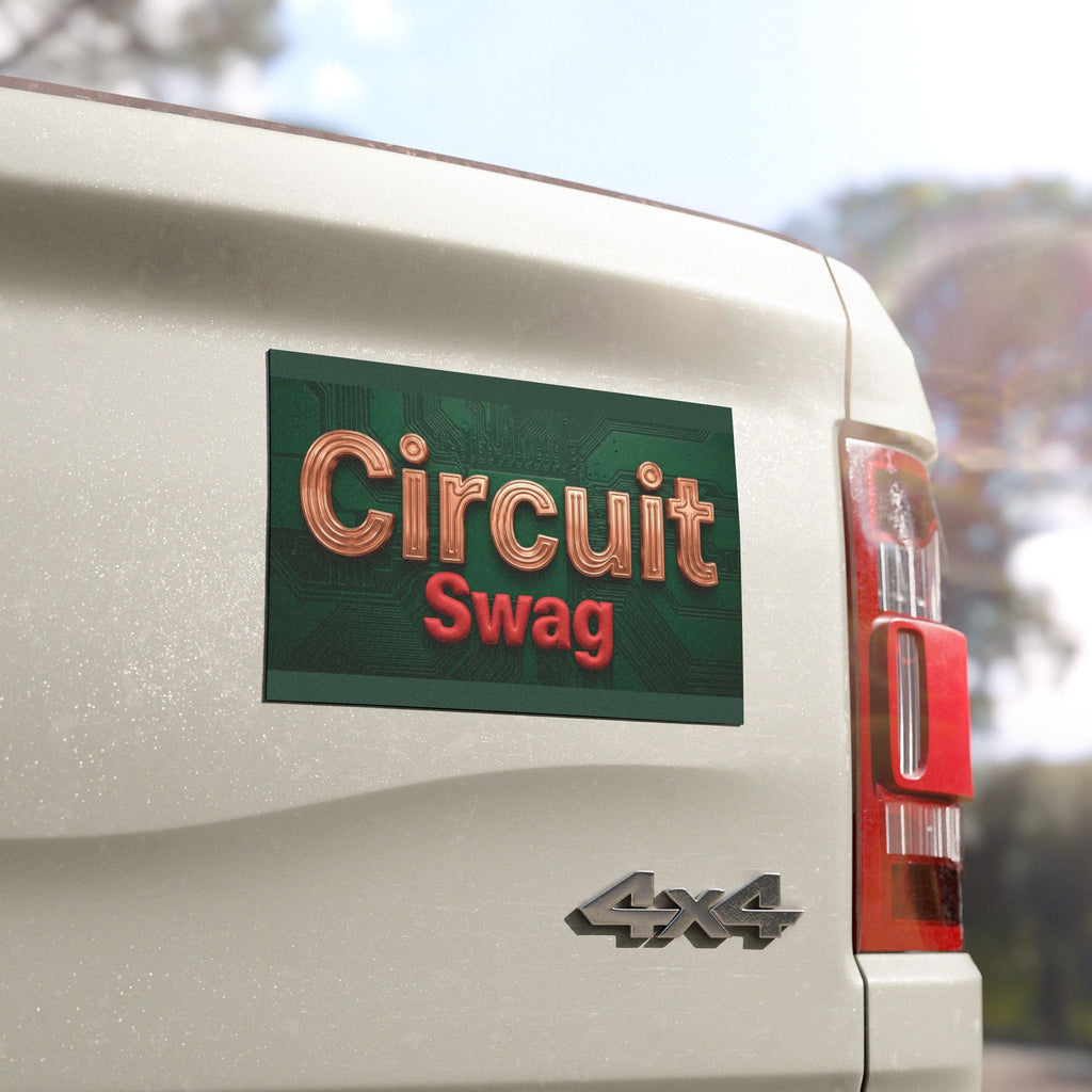 CircuitSwag Car Magnet — Retro Green Logo Magnetic Decal