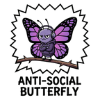 Anti-Social Butterfly T-Shirt | Funny Quote Tee