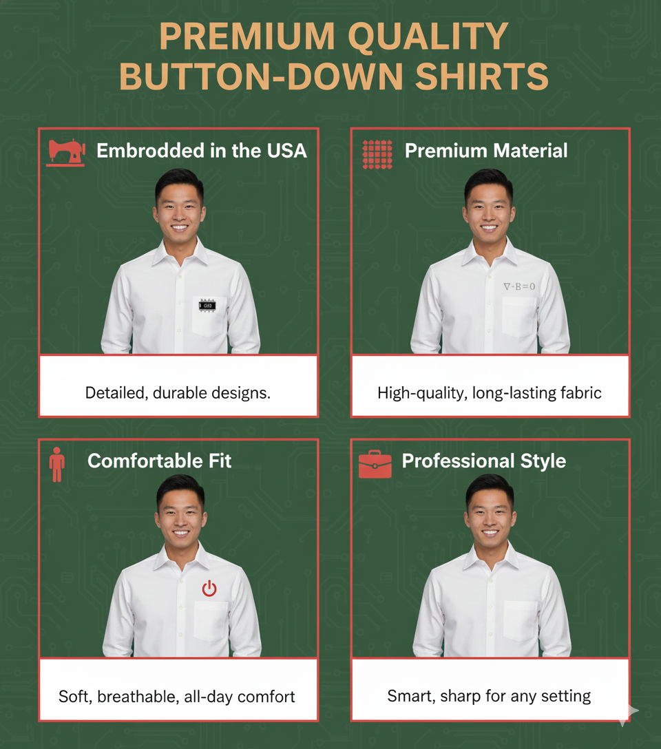 RF Engineer Smith Chart Embroidered Long Sleeve Shirt