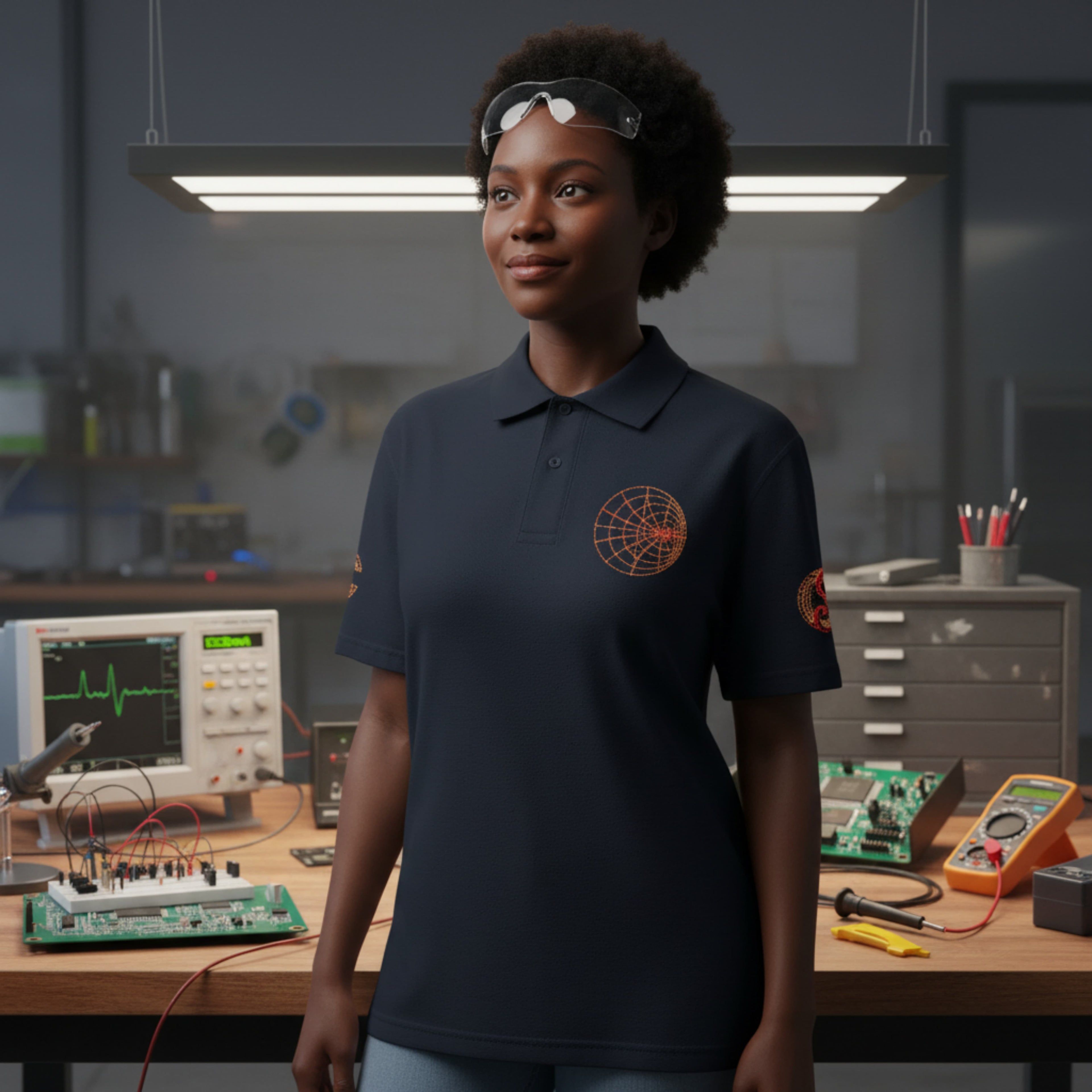 RF Engineering Smith Chart Embroidered Polo