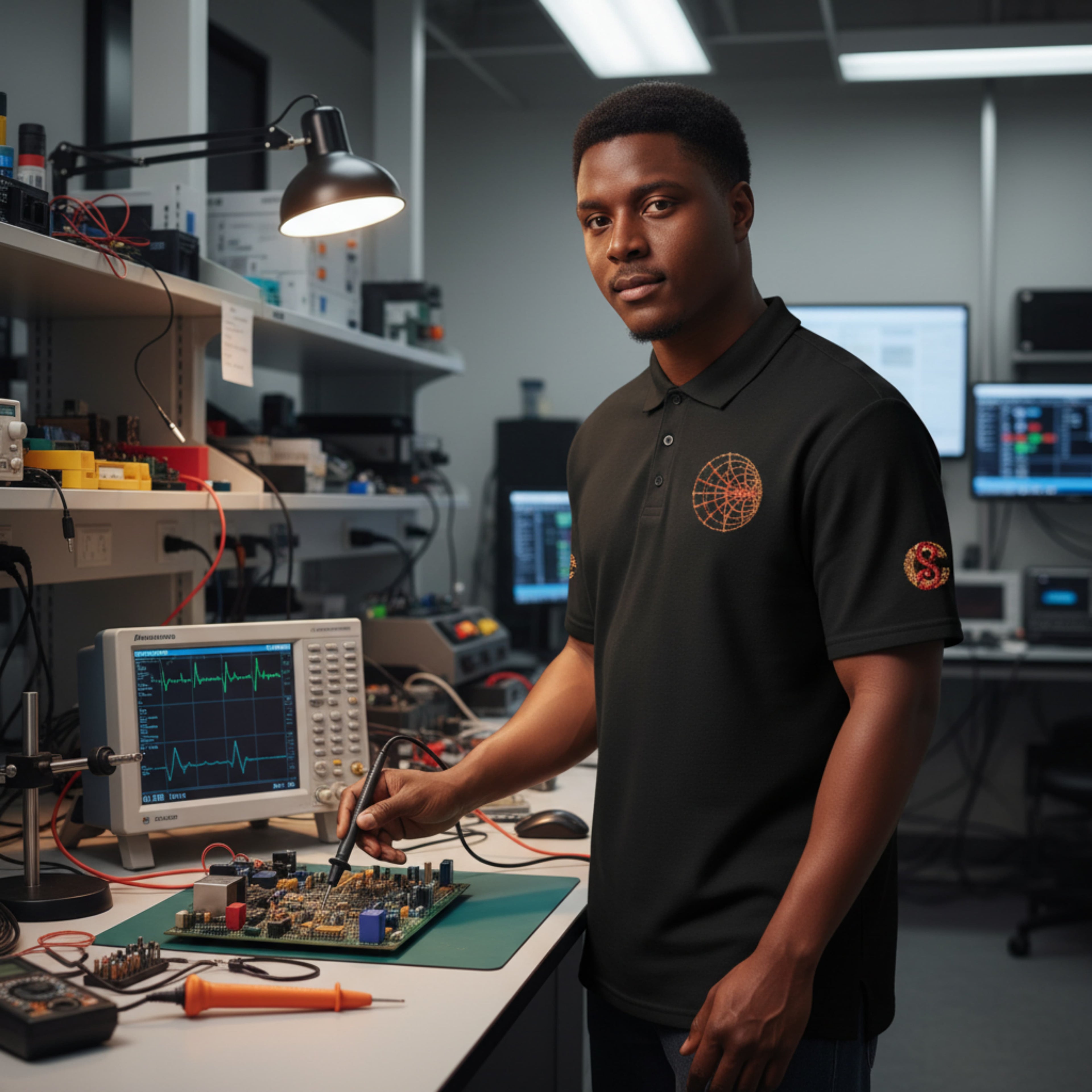 RF Engineering Smith Chart Embroidered Polo