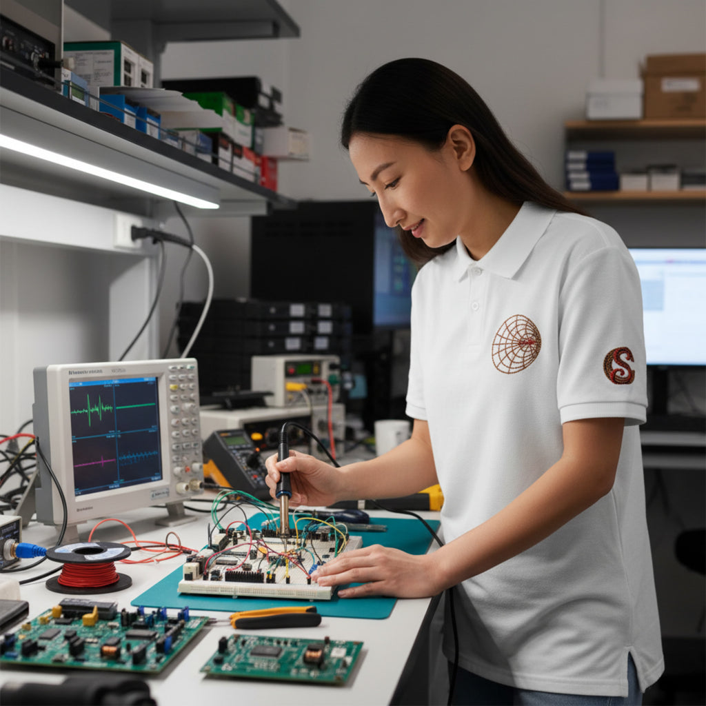 RF Engineering Smith Chart Embroidered Polo