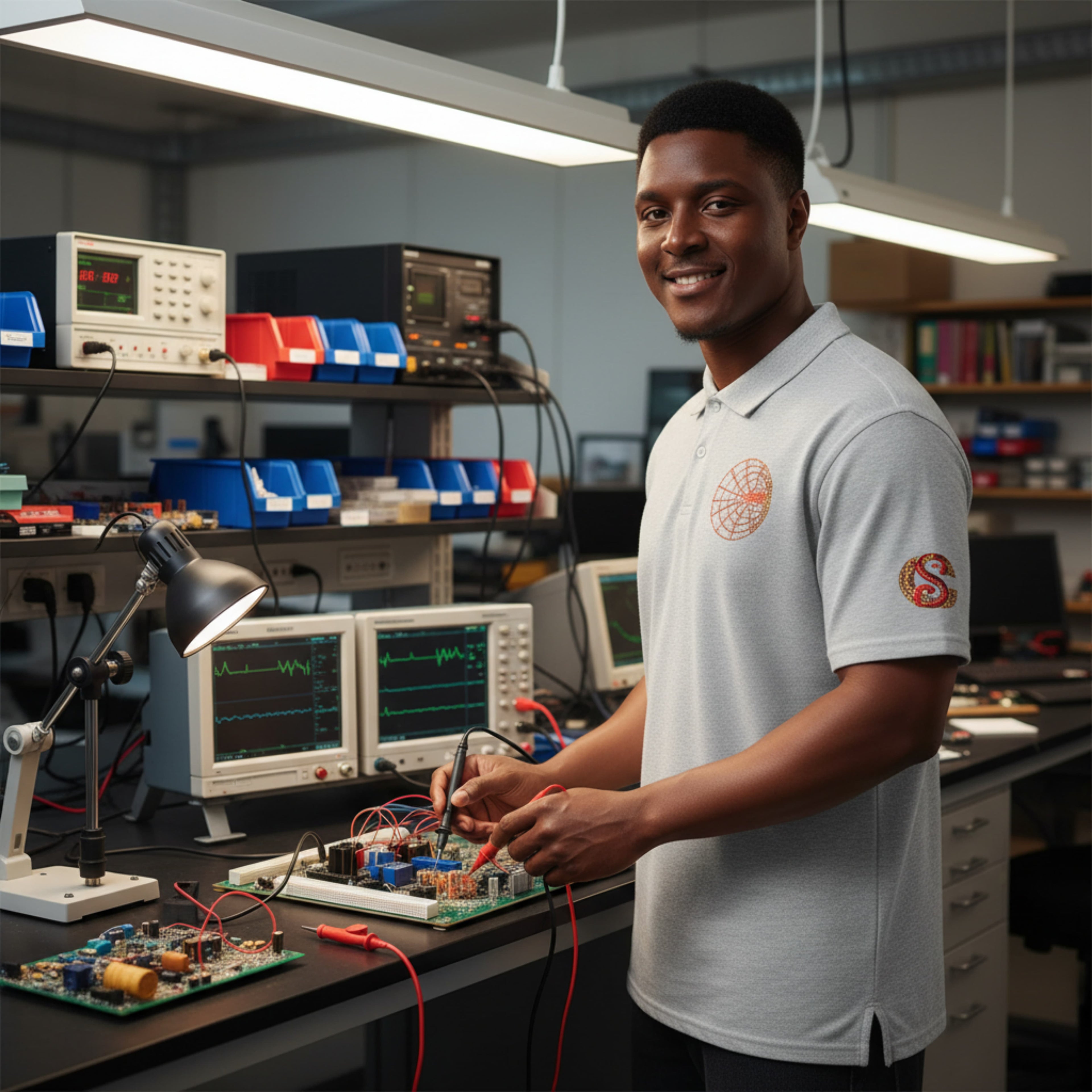 RF Engineering Smith Chart Embroidered Polo