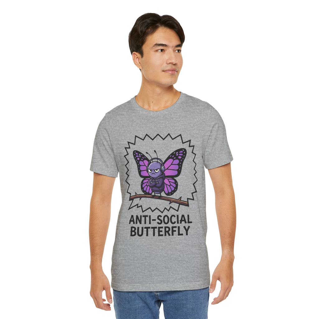 Anti-Social Butterfly T-Shirt | Funny Quote Tee