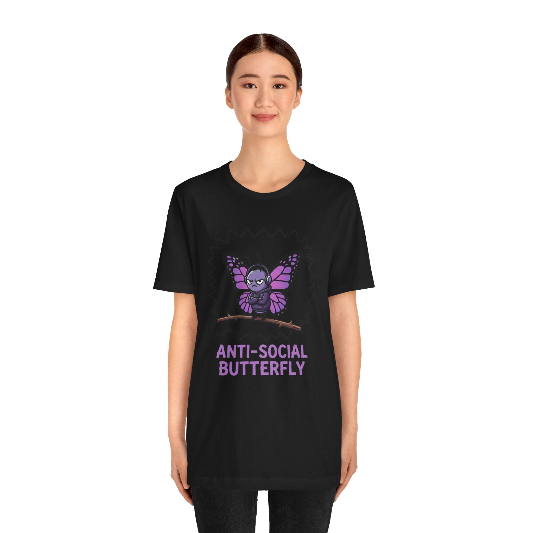 Anti-Social Butterfly T-Shirt | Funny Quote Tee