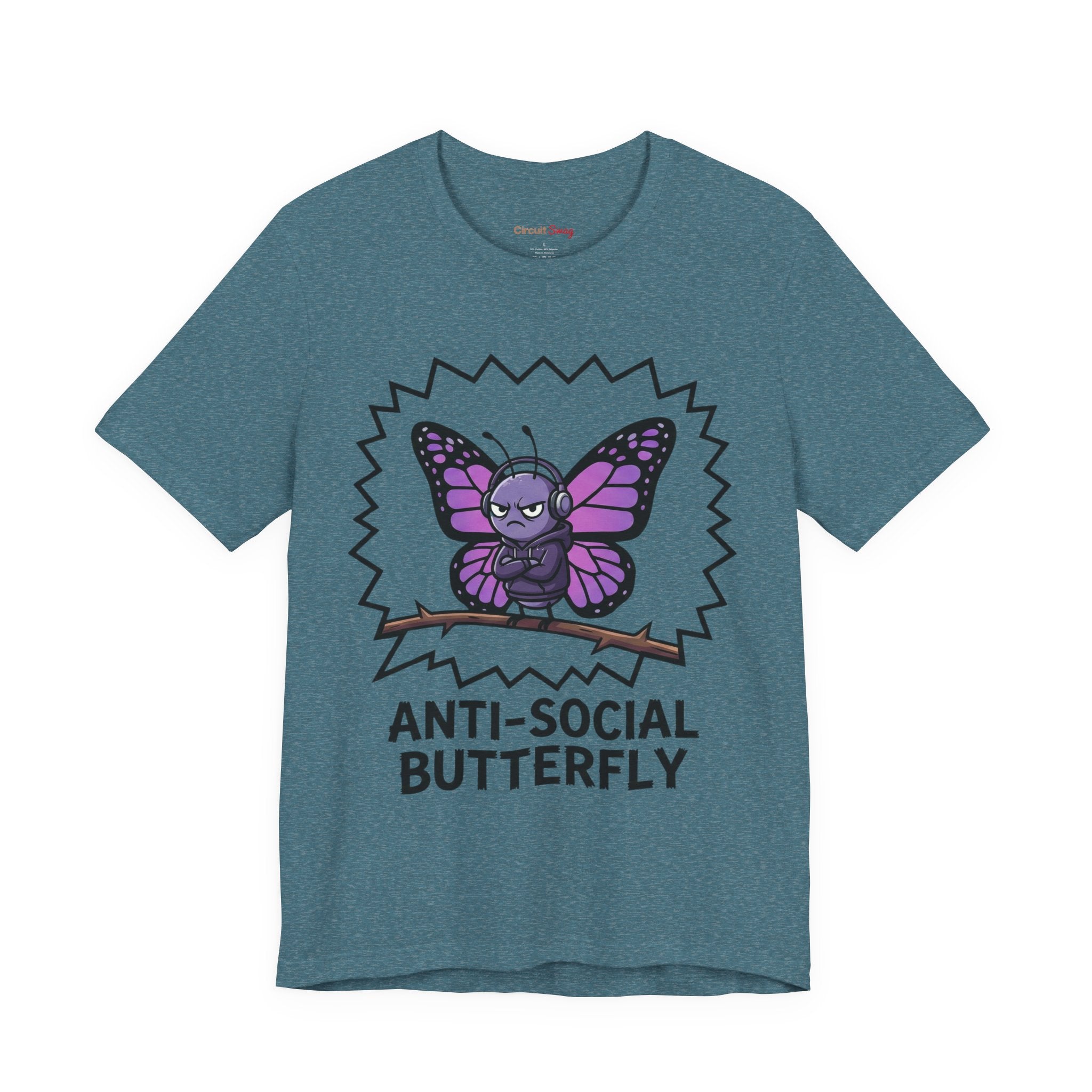 Anti-Social Butterfly T-Shirt | Funny Quote Tee