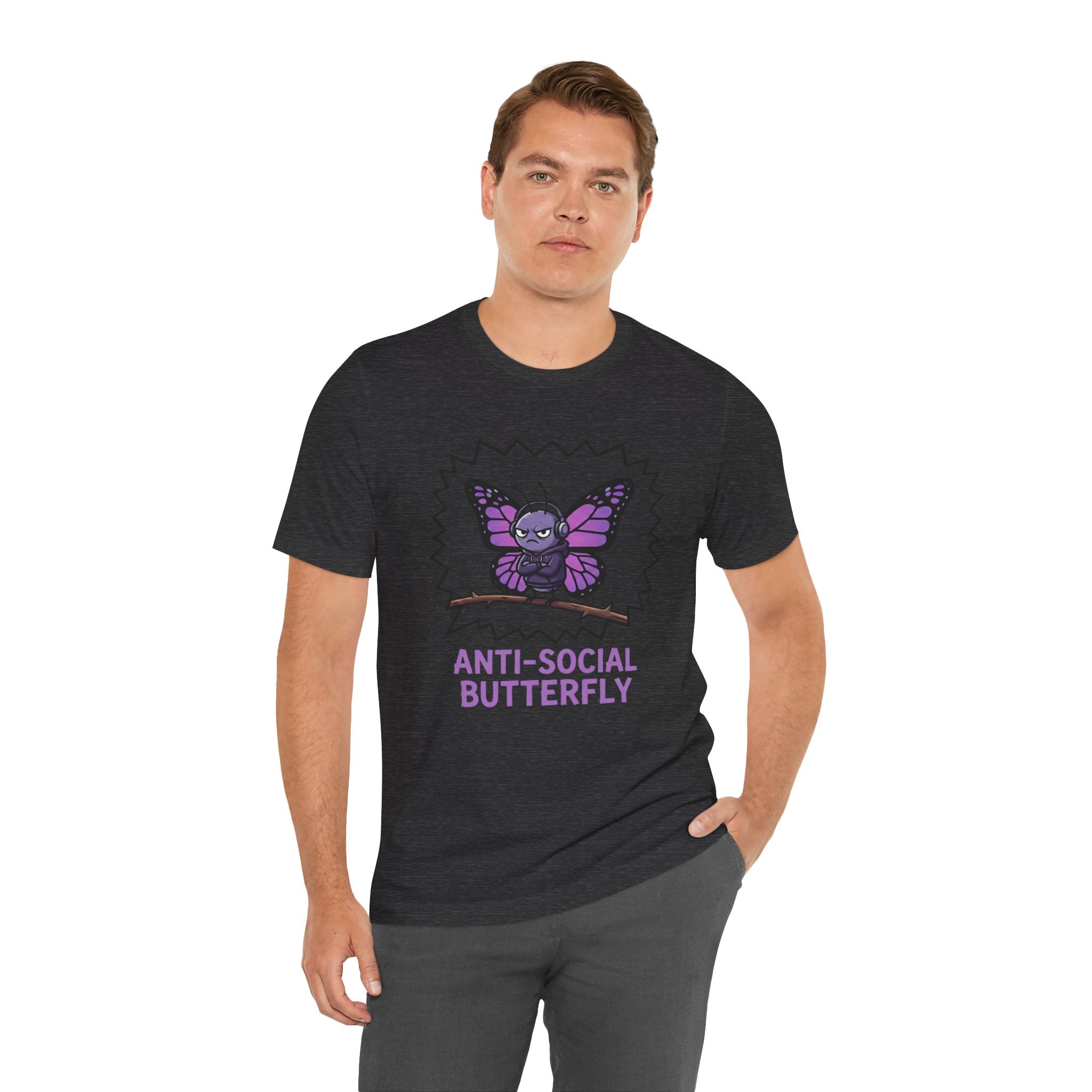 Anti-Social Butterfly T-Shirt | Funny Quote Tee