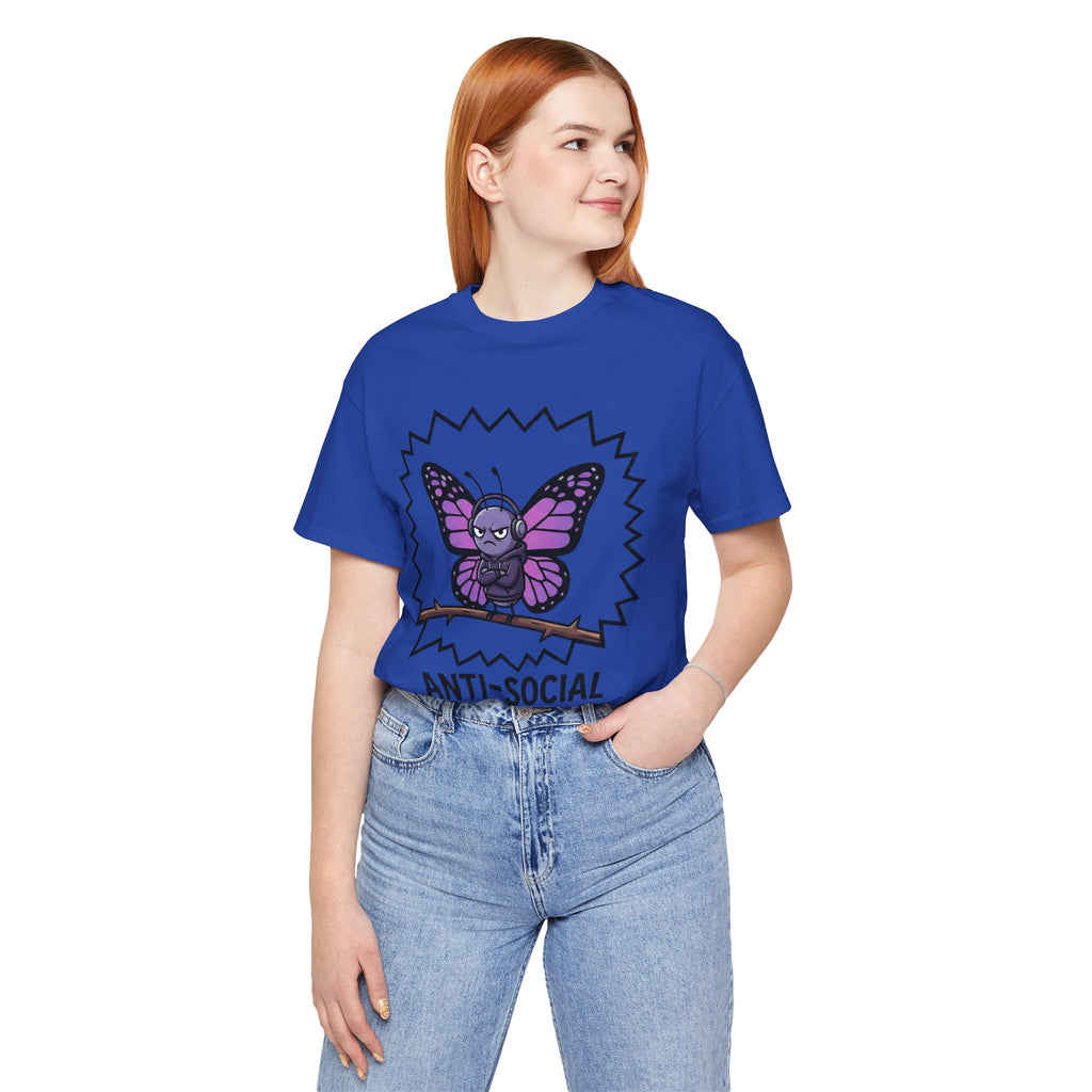 Anti-Social Butterfly T-Shirt | Funny Quote Tee