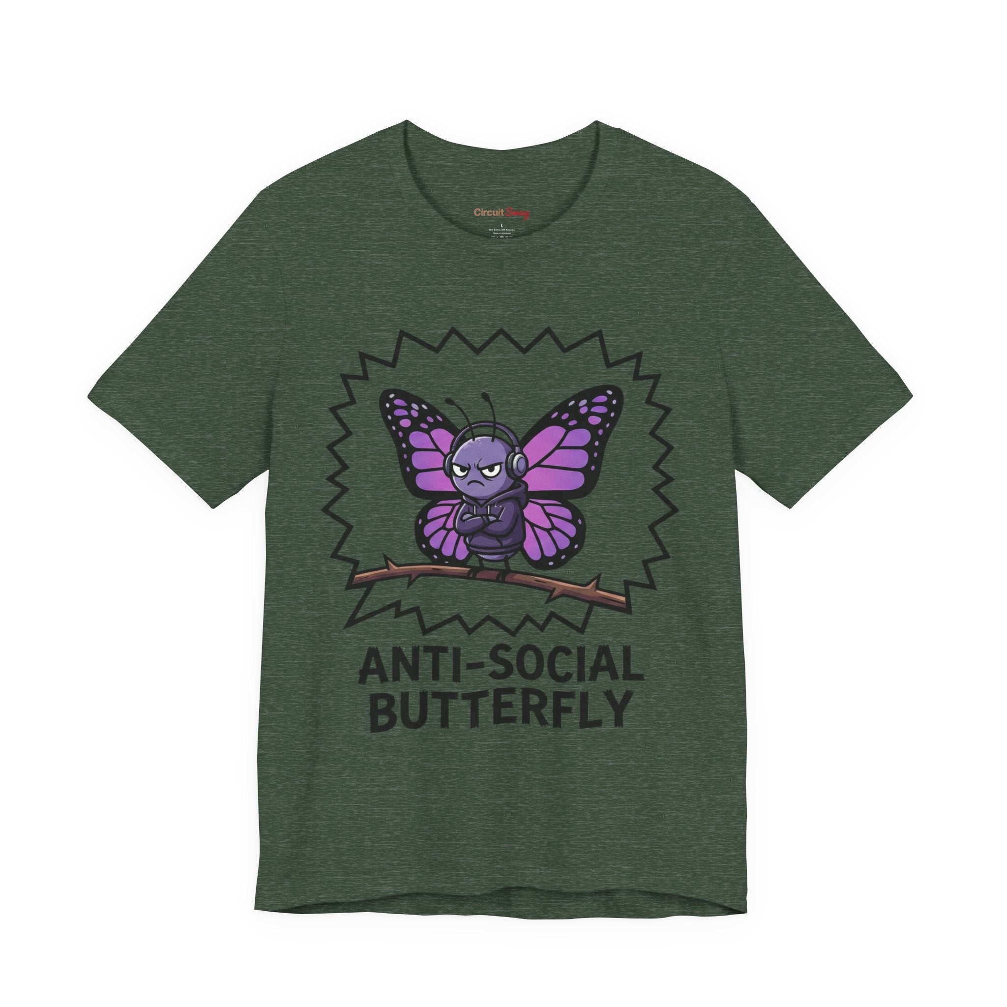 Anti-Social Butterfly T-Shirt | Funny Quote Tee