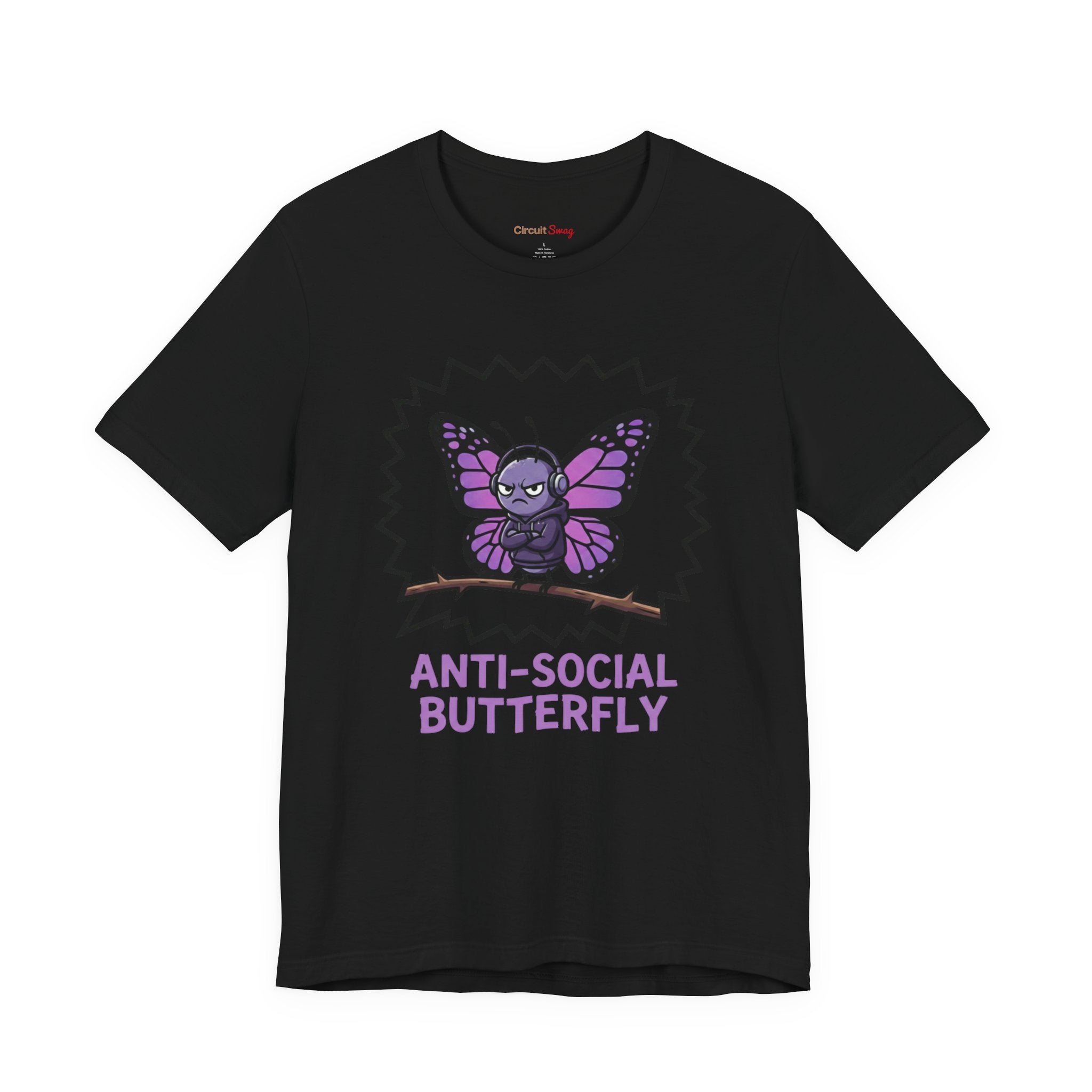 Anti-Social Butterfly T-Shirt | Funny Quote Tee