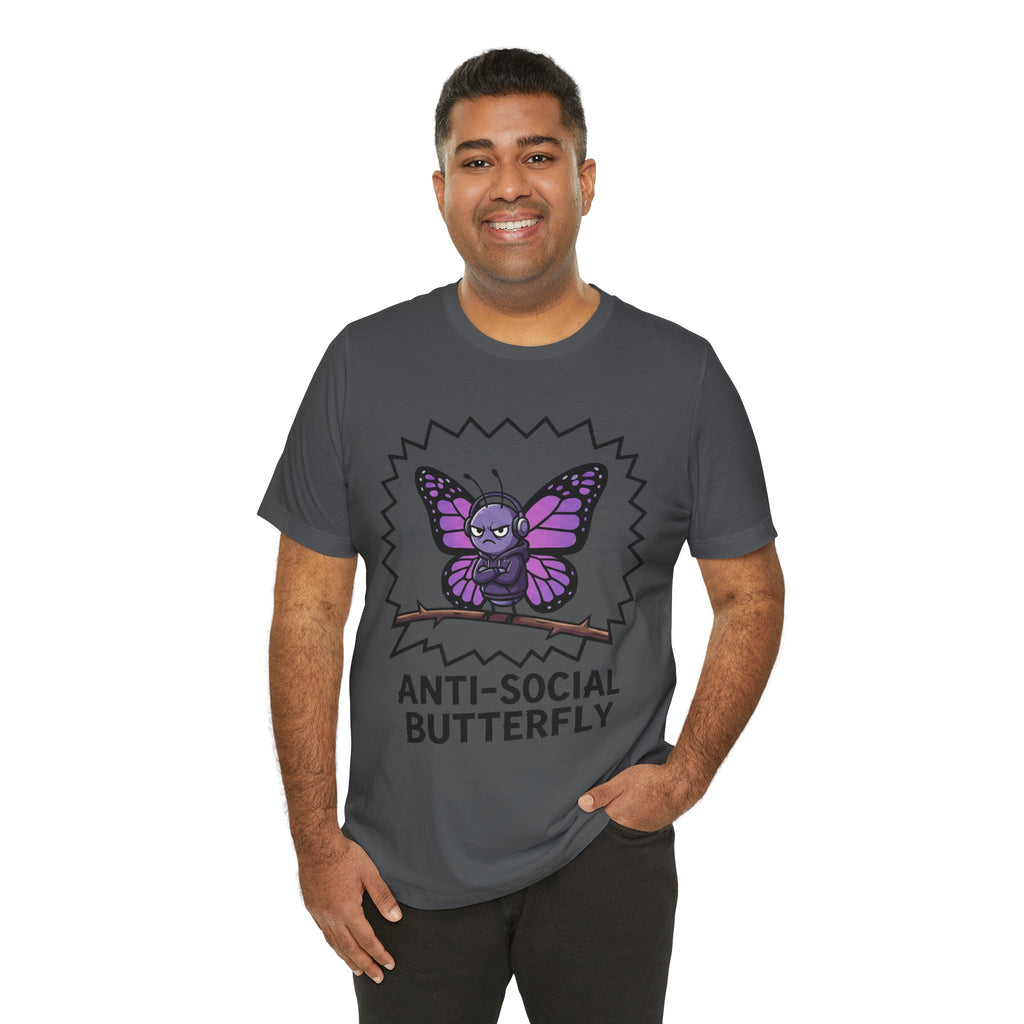 Anti-Social Butterfly T-Shirt | Funny Quote Tee