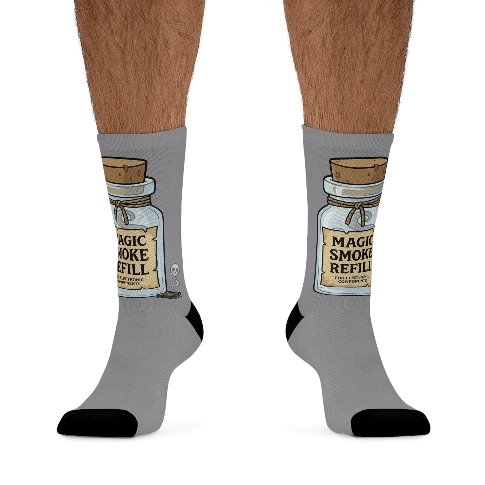 Circuit Swag All Over Prints One size Magic Smoke Refill Socks — Electronics Humor Novelty Crew Socks