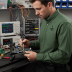 Circuit Swag Long-sleeve Clover Green / XS Electronics Ground Symbol Embroidery Long Sleeve Shirt | Electrical Engineering Tee