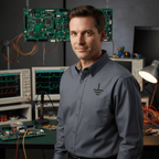 Circuit Swag Long-sleeve Steel Grey/Light Stone / XS Electronics Ground Symbol Embroidery Long Sleeve Shirt | Electrical Engineering Tee