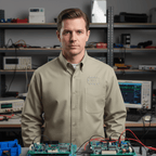 Circuit Swag Long-sleeve Stone / XS 555 Timer IC Outline Embroidered Long Sleeve Shirt