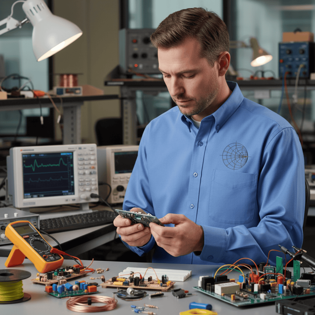 Circuit Swag Long-sleeve Ultramarine Blue / XS RF Engineer Smith Chart Embroidered Long Sleeve Shirt