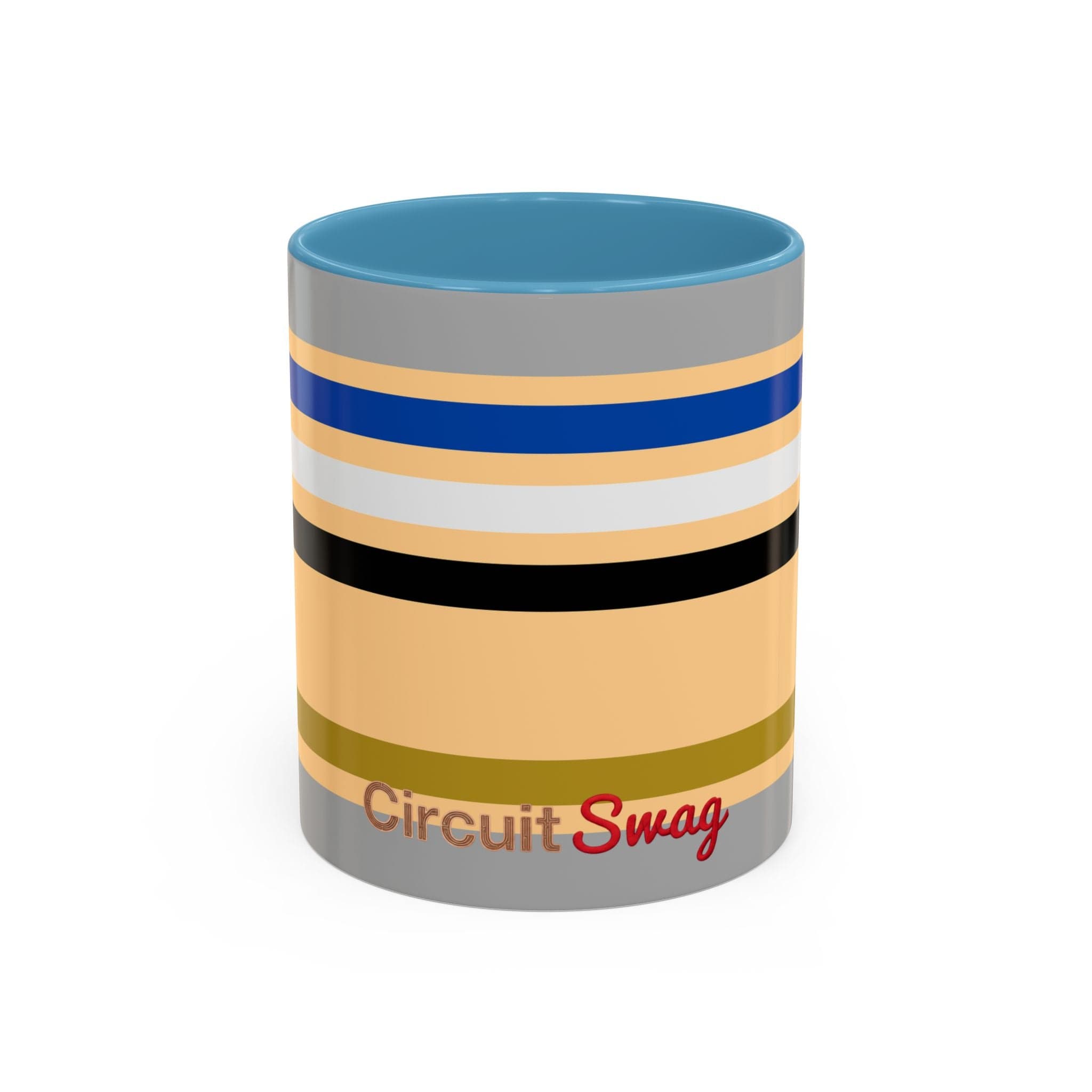 Circuit Swag Mug 11oz / Light Blue 69 ohm Resistor schematic mug | Ceramic Coffee Mug 11oz or 15oz