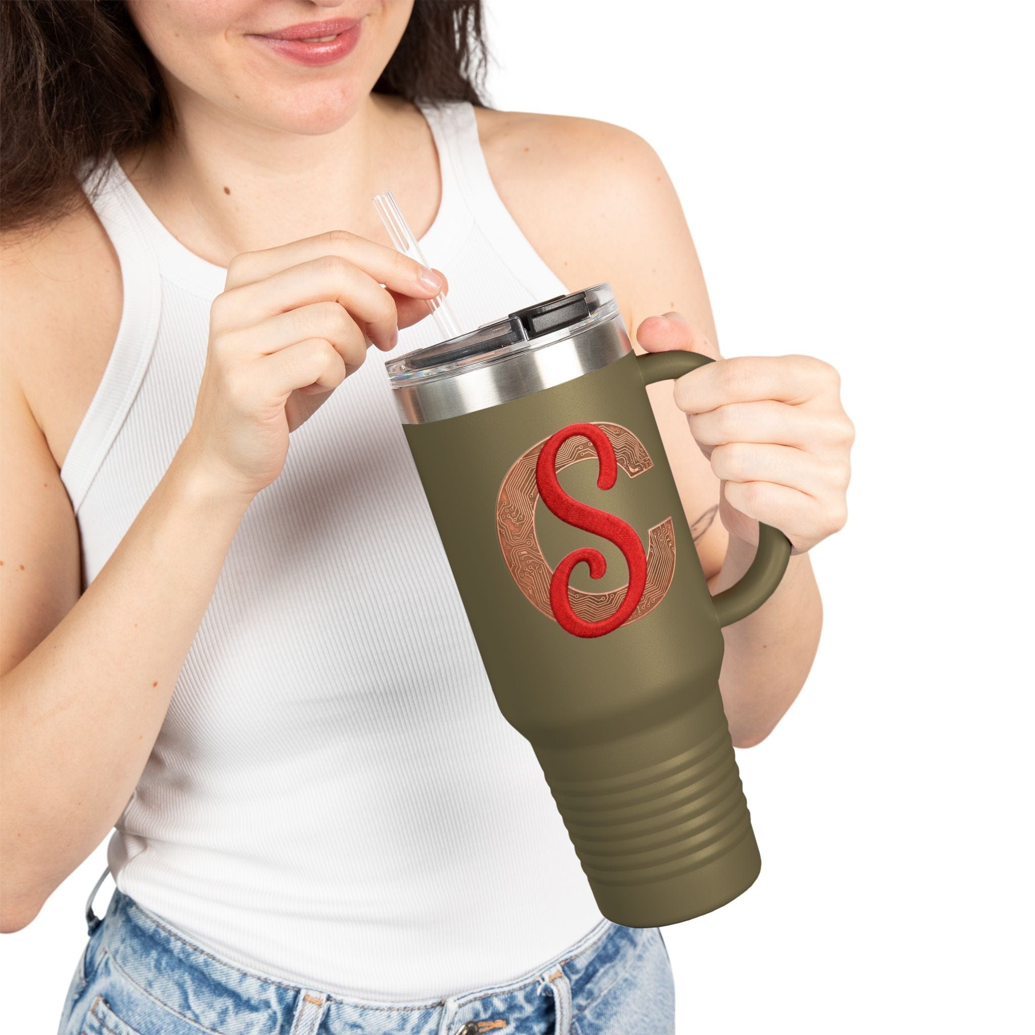 Circuit Swag Mug 40oz / Olive Green Circuit Swag 40oz Insulated Travel Mug — Bench-Ready, Long-Hours Hydration Main image
