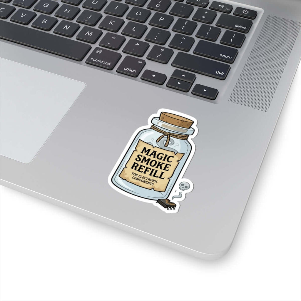 Circuit Swag Paper products 3" × 3" / White Magic Smoke Refill Sticker — Funny Electronics Joke Sticker