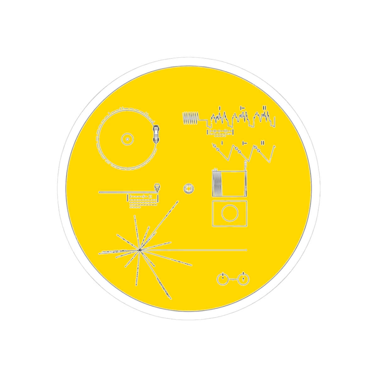 Circuit Swag Paper products NASA Golden Record Kiss-Cut Sticker