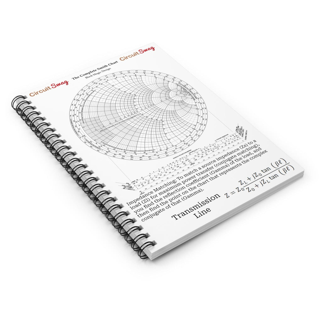 Circuit Swag Paper products One Size RF Engineering Smith Chart Spiral Notebook — Ruled Engineering Journal