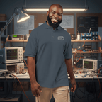 Circuit Swag T-Shirt 555 Timer Chip Retro-Tech Polo Shirt | Electronic Engineer Tribute