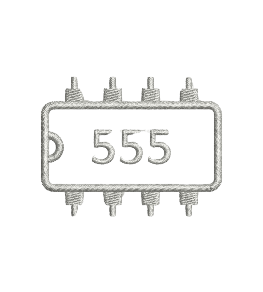 Circuit Swag T-Shirt 555 Timer Chip Retro-Tech Polo Shirt | Electronic Engineer Tribute