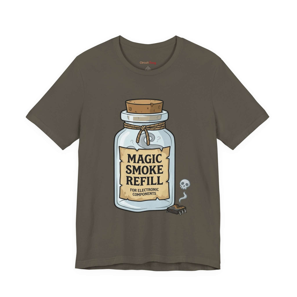 Circuit Swag T-Shirt Army / S Magic Smoke Tee | Engineer Tech Joke T-Shirt