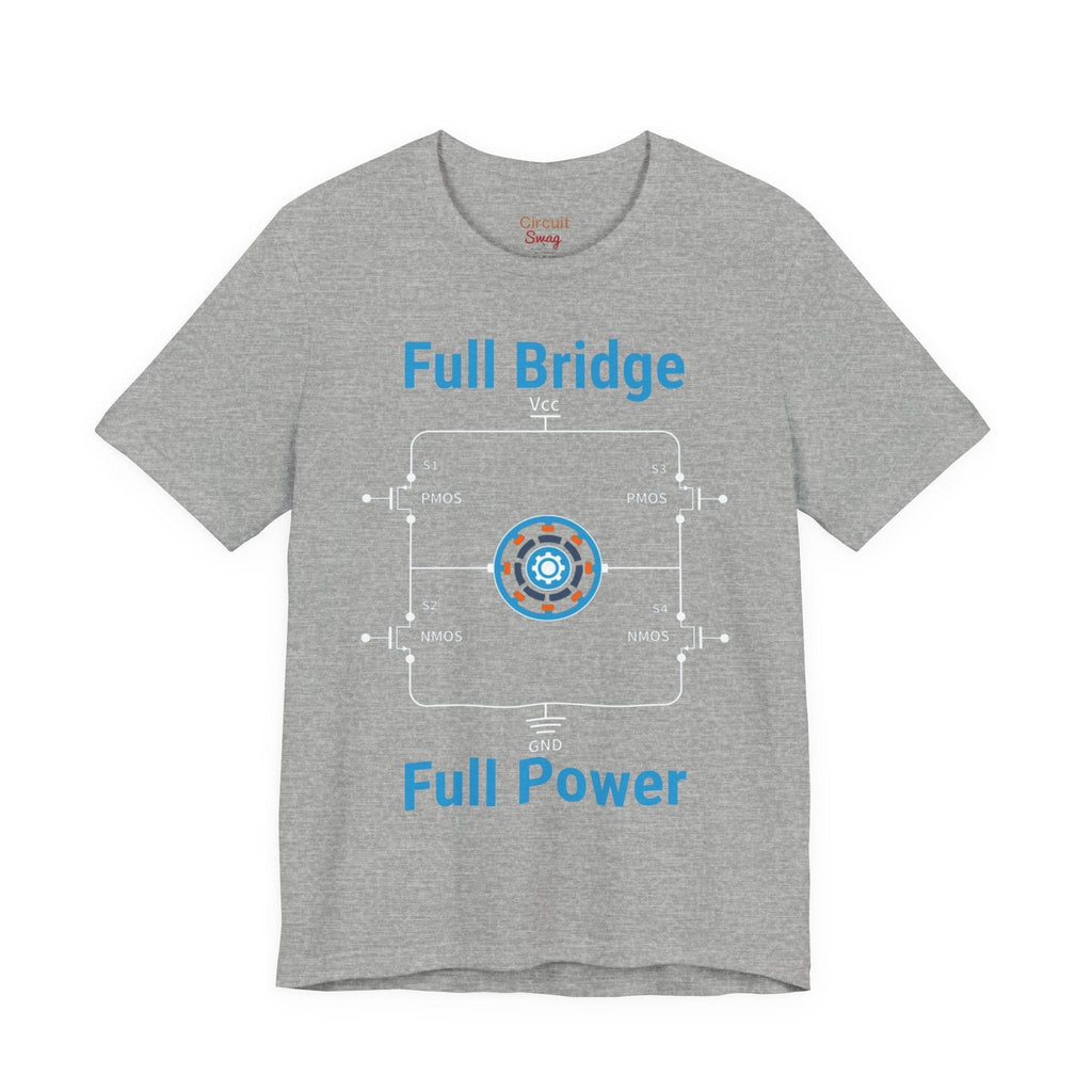 Circuit Swag T-Shirt Athletic Heather / S H‑Bridge Motor Control Tee — "Full Bridge. Full Power"