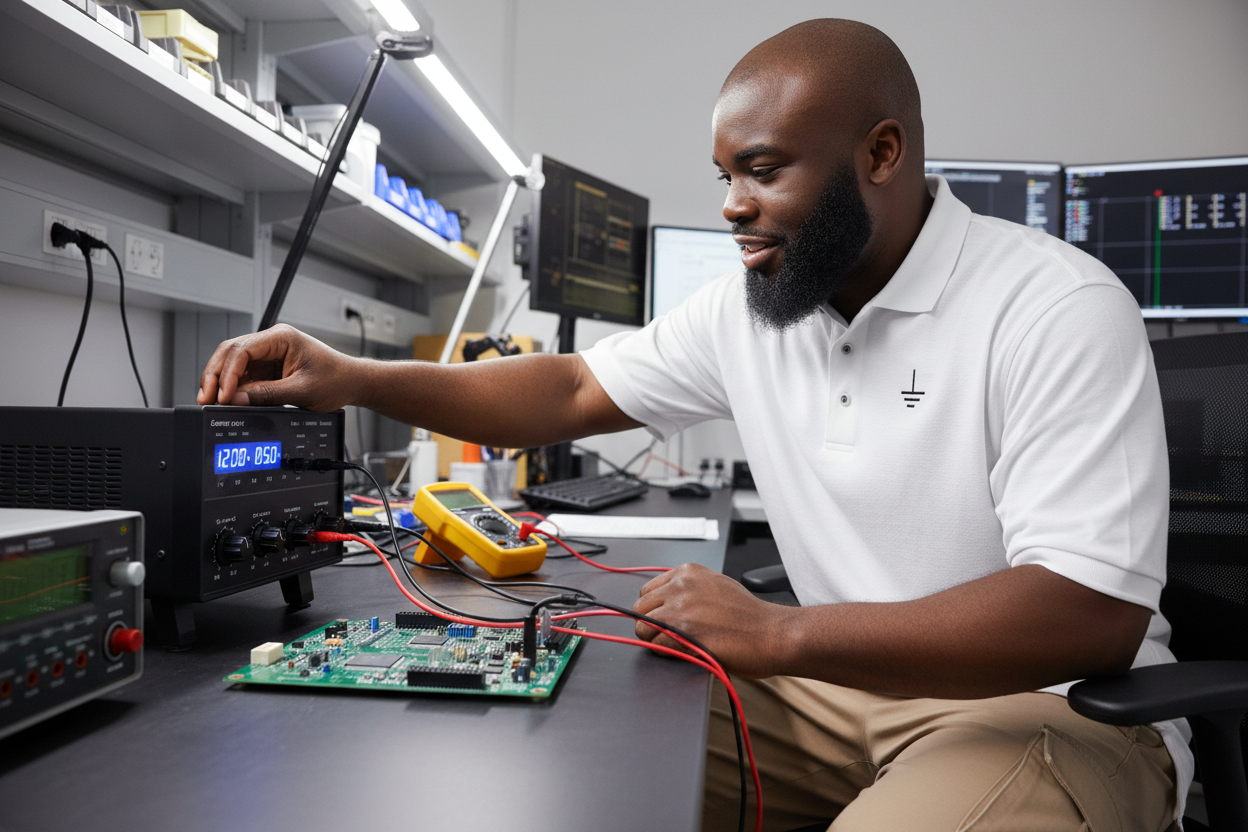 Circuit Swag T-Shirt Earth Ground Symbol Embroidered Polo Shirt Main image
