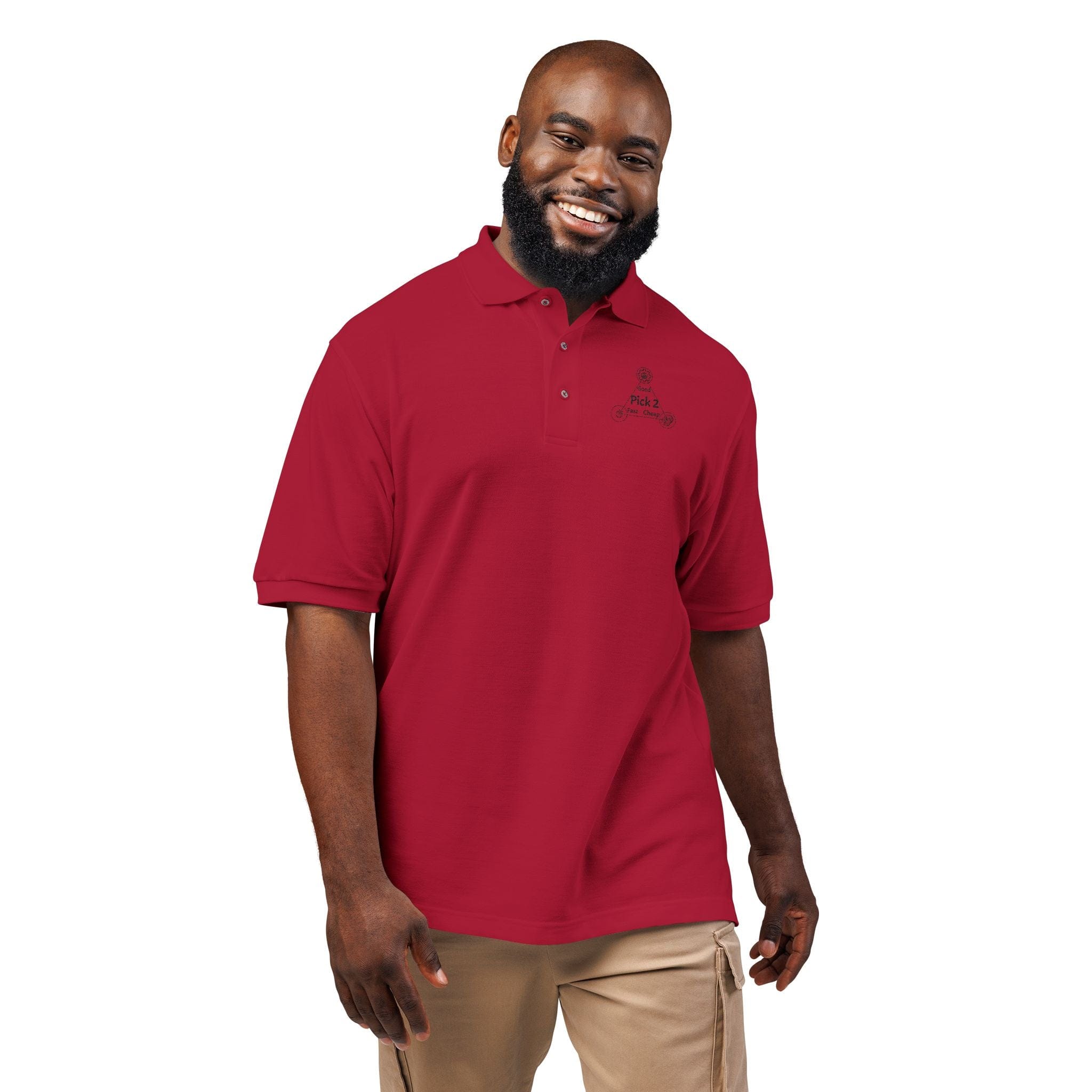 Circuit Swag T-Shirt 'Good, Fast, Cheap — Pick Two' Embroidered Polo Shirt