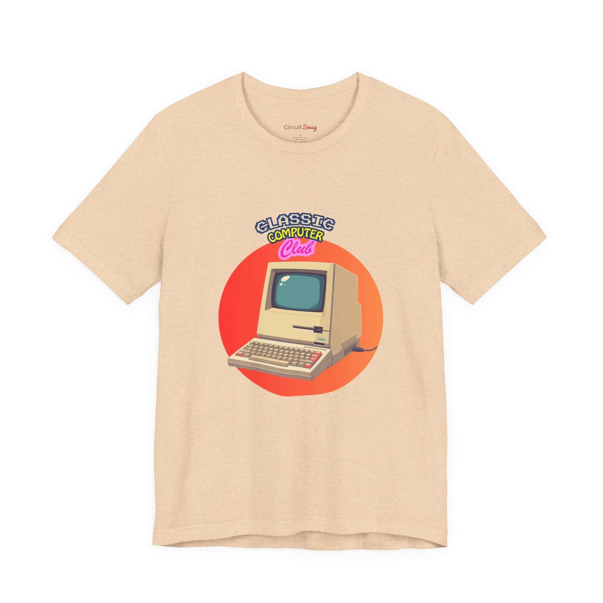 Circuit Swag T-Shirt Heather Sand Dune / XS Retro Computer Club Graphic Tee | Vintage PC Computer Shirt