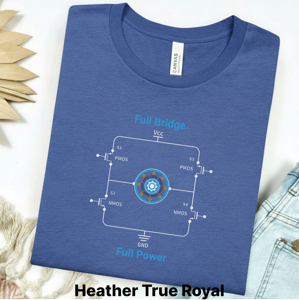 Circuit Swag T-Shirt M / Heather True Royal Full Bridge Full Power Circuit T-Shirt — Electronics Graphic Tee