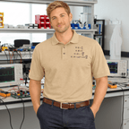 Circuit Swag T-Shirt Maxwell's Equations Embroidered Polo — Differential Form Physics Shirt