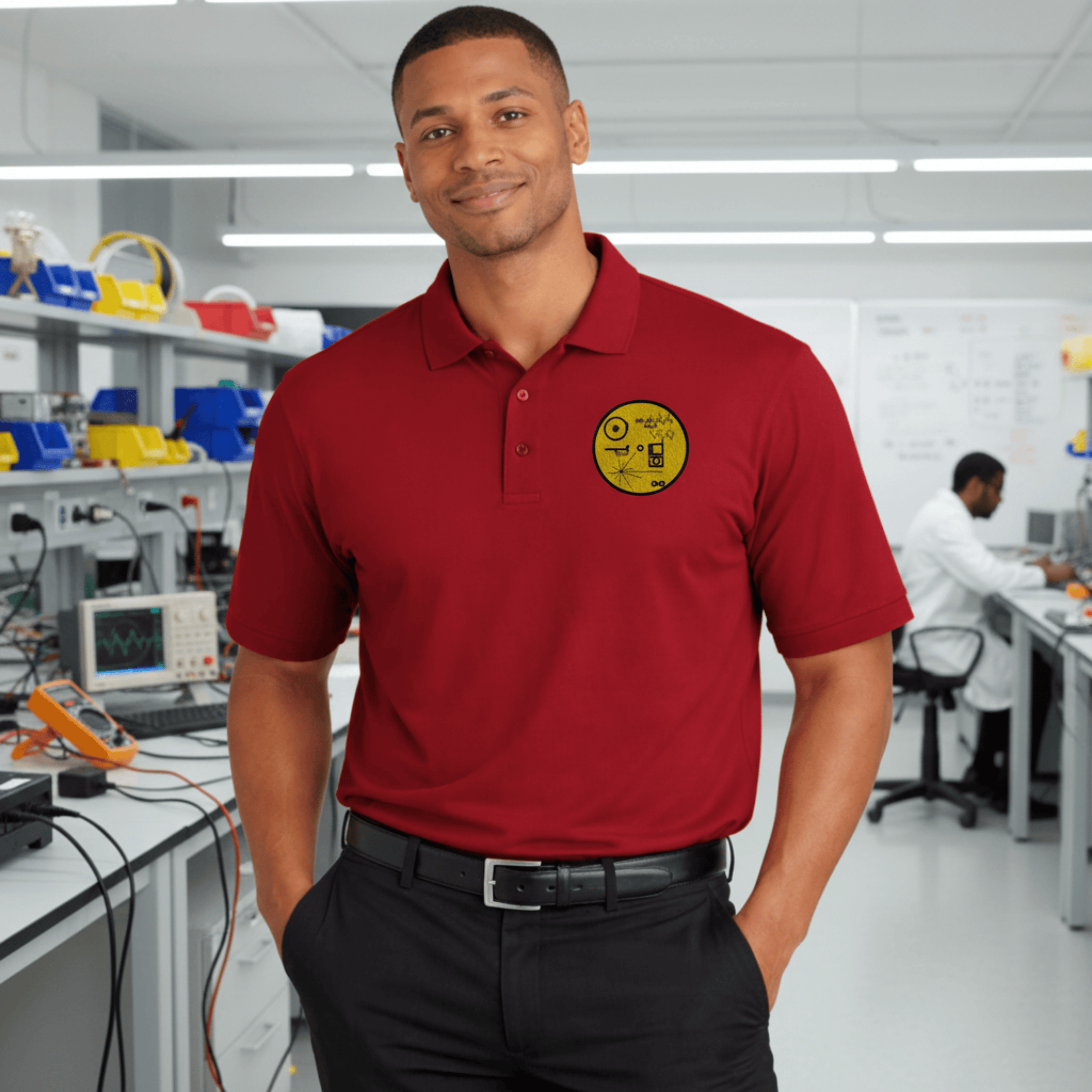 Circuit Swag T-Shirt NASA Voyager Golden Record Polo Shirt