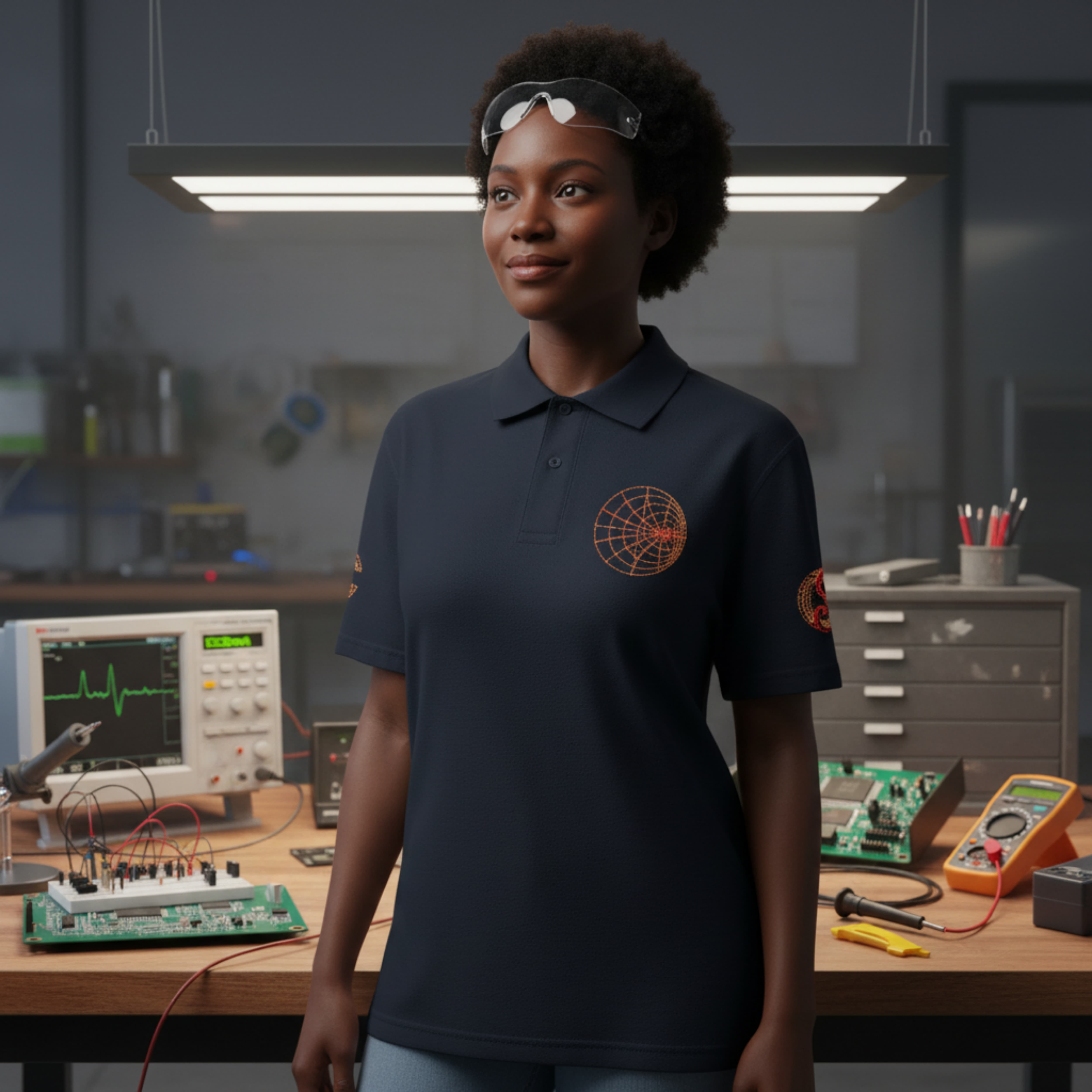 Circuit Swag T-Shirt RF Engineering Smith Chart Embroidered Polo Main image