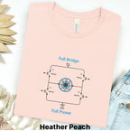 Circuit Swag T-Shirt S / Heather Peach Full Bridge Full Power Circuit T-Shirt — Electronics Graphic Tee