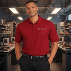 Circuit Swag T-Shirt S / Red Gauss Law for Magnetism Embroidered Polo  Physics Nerd Logo