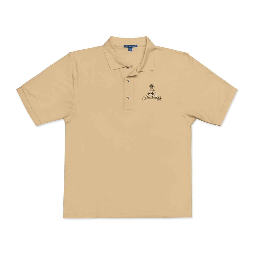 Circuit Swag T-Shirt S / Stone 'Good, Fast, Cheap — Pick Two' Embroidered Polo Shirt