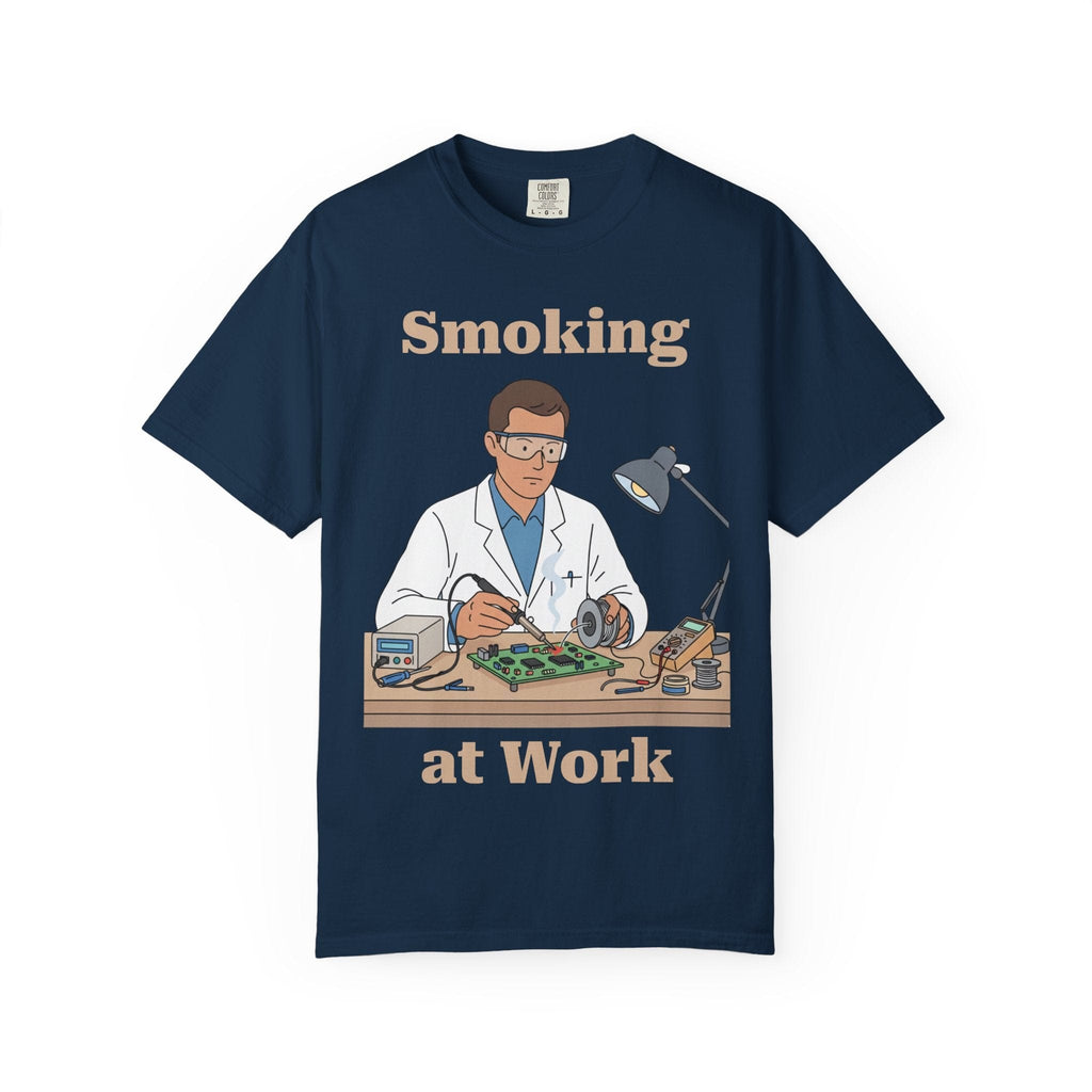 Circuit Swag T-Shirt Smoking at Work T-Shirt — Funny Electronic Repair Tech Tee