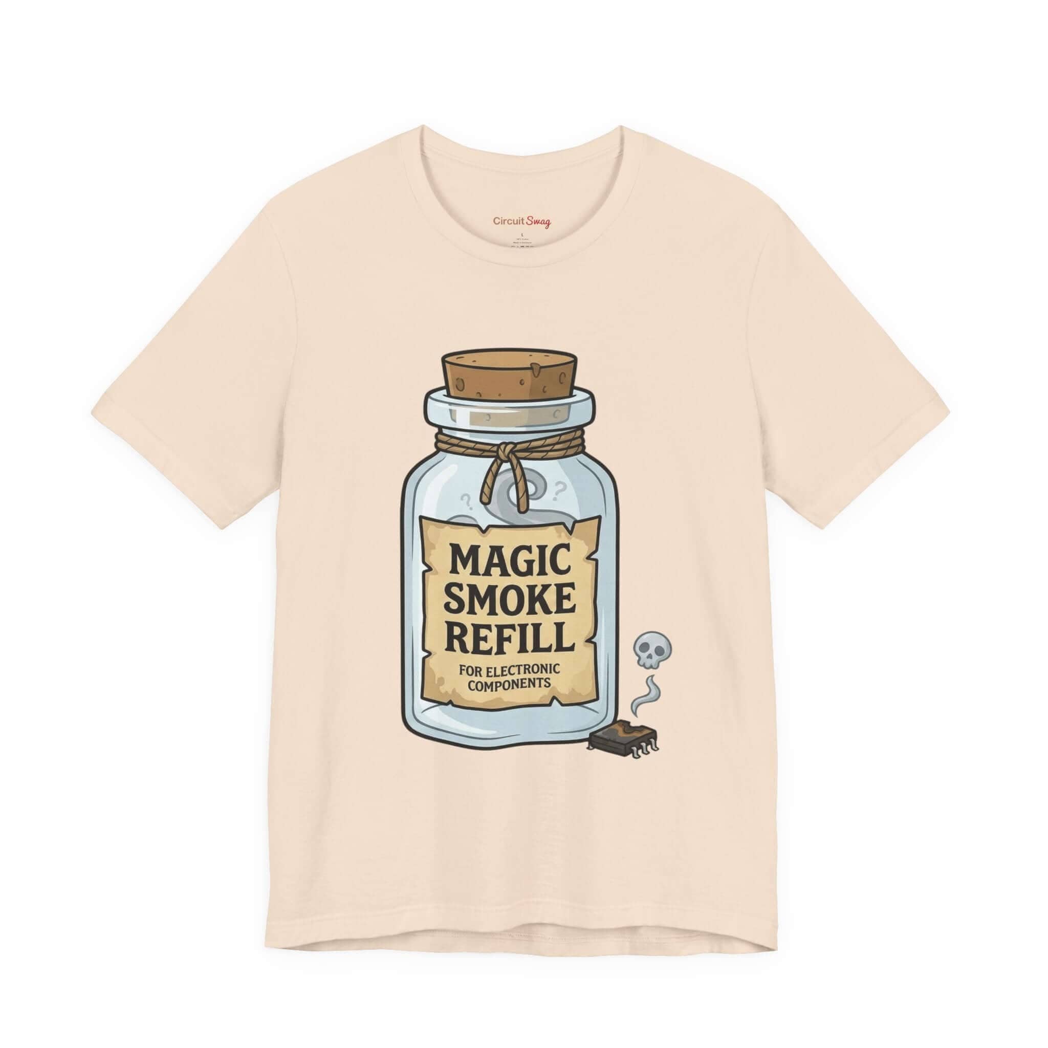 Circuit Swag T-Shirt Soft Cream / S Magic Smoke Tee | Engineer Tech Joke T-Shirt