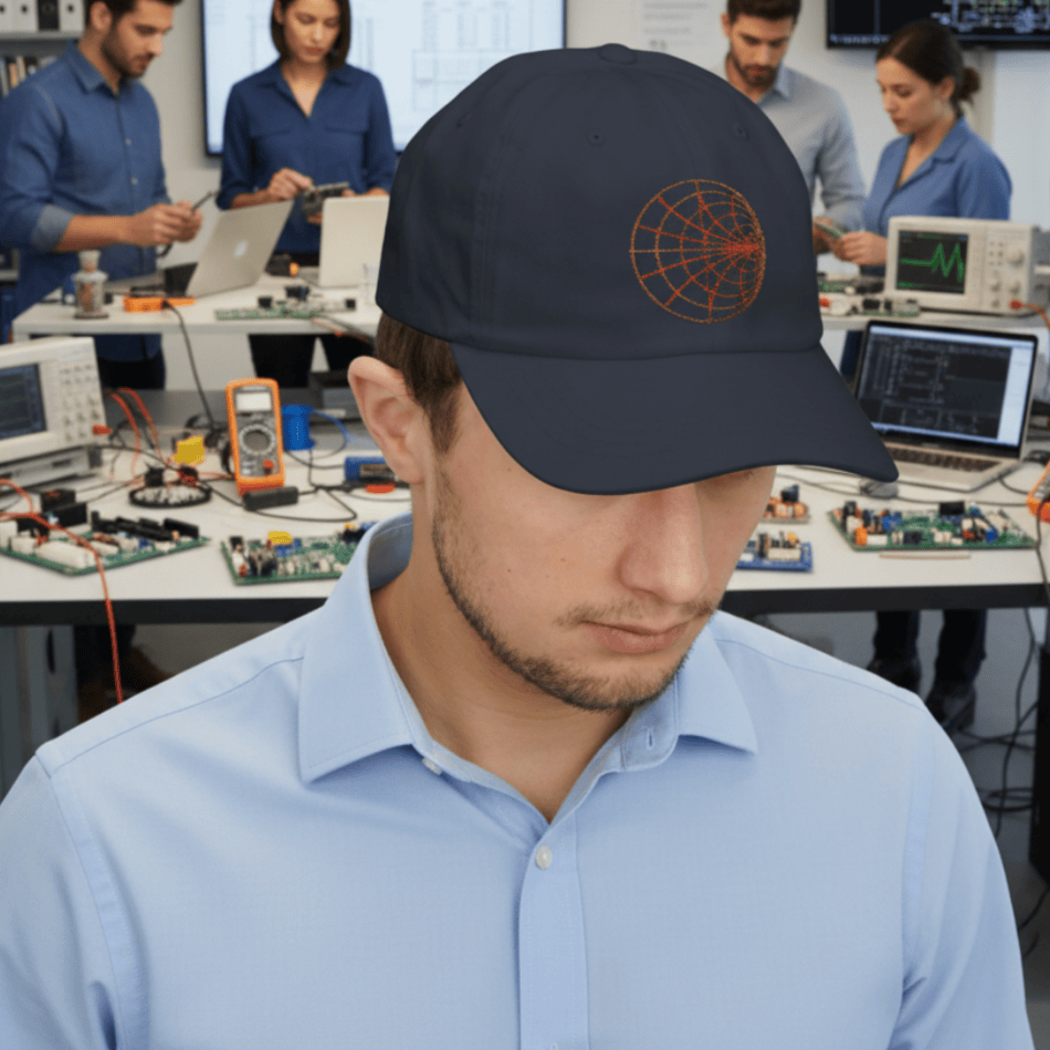 Printify Hats Smith Chart RF Engineering Classic Dad Cap — RF Engineer Hat Main image