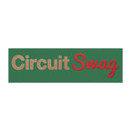 Printify Home Decor 10'' × 3'' / Rectangle / 1 pc CircuitSwag Car Magnet — Retro Green Logo Magnetic Decal