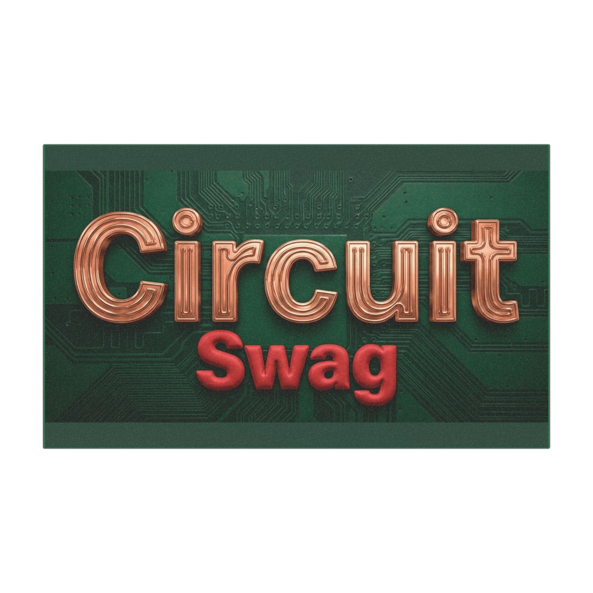 Printify Home Decor CircuitSwag Car Magnet — Retro Green Logo Magnetic Decal