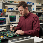 Printify Long-sleeve Burgundy/Light Stone / XS Circuit Swag Embroidered Long Sleeve Shirt — Electrical Engineer / Computer Scientist