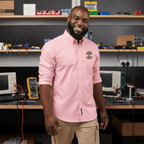 Printify Long-sleeve Light Pink / XS Circuit Traces Tree Embroidered Long Sleeve Shirt