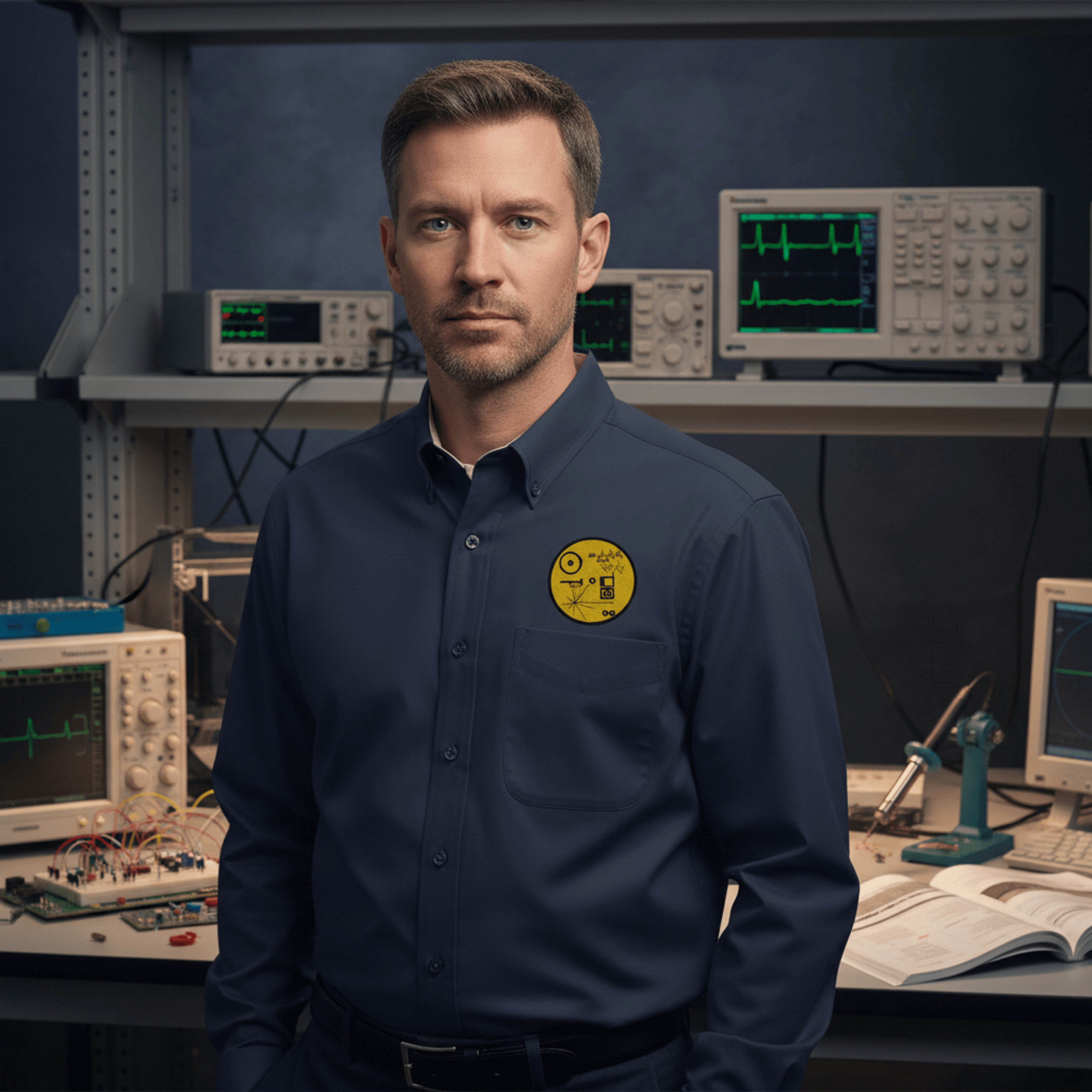 Printify Long-sleeve Navy/Light Stone / XS NASA Golden Record Tribute Voyager shirt